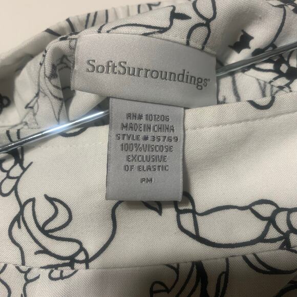 SOFT SURROUNDINGS Skirt Amaranth PM Abstract Modern Artsy Elastic Back Waist - Picture 12 of 14